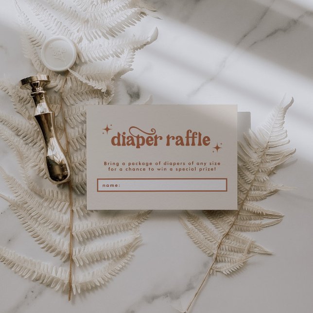 Boho Baby Shower Diaper Raffle Tilläggskort (Skapare uppladdad)