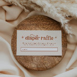 Boho Baby Shower Diaper Raffle Tilläggskort<br><div class="desc">Det här är ett terracotta-kort för regummerat raffelhölje i baby. Redigera de flesta* formuleringar och färg på det här inbjudan-kortet så att det passar ditt evenemangstema stil! (orden "blöjraffel" är inte redigerbart, men du kan ändra färgen på dem!) // För matchande design, sök BIRDIE i Sincerely By Nicole Zazzle-butiken. *...</div>