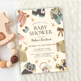 Boho Baby Shower för neutral modern Elegant Inbjudningar