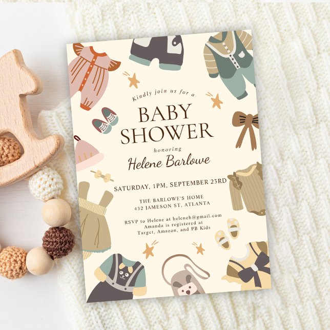 Boho Baby Shower för neutral modern Elegant Inbjudningar (Gender Neutral Modern Elegant Boho Baby Shower Invitation)