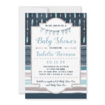Boho Baby Shower-inbjudan