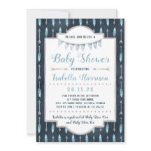 Boho Baby Shower-inbjudan