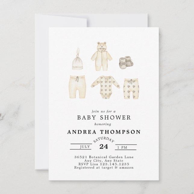 Boho Baby Shower-inbjudan Inbjudningar (Framsida)