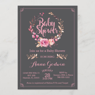 Boho Baby Shower-inbjudan Inbjudningar