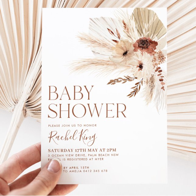 Boho Baby Shower-inbjudan Kön Neutral Rustic Inbjudningar (Skapare uppladdad)