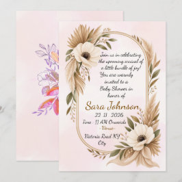 Boho Baby Shower Inbjudan Mall