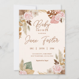 Boho Baby Shower-inbjudan Spara Datumet
