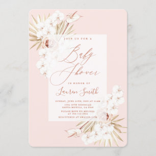 Boho Baby Shower Inbjudningar