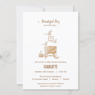Boho Baby Shower-inbjudningskort Inbjudningar