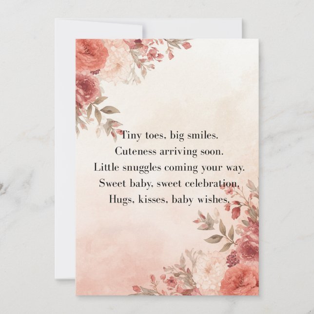 Boho Baby Shower Invite Pastel Theme Inbjudningar (Framsida)