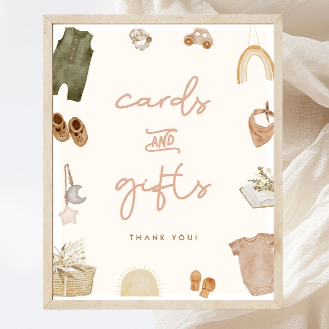 Boho Baby Shower-kort och presentkort Poster (Skapare uppladdad)