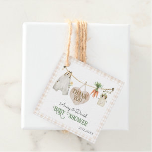 Boho Baby Shower, lokalt odlad jordbrukare Gåvor Etiketter