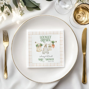 Boho Baby Shower, lokalt odlad jordbrukare Pappersservett