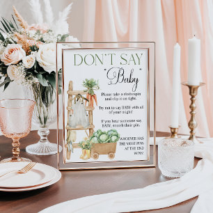 Boho Baby Shower, lokalt odlad jordbrukare Poster