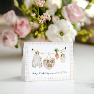 Boho Baby Shower, lokalt odlad jordbrukare Tack Kort