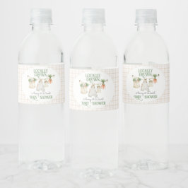 Boho Baby Shower, lokalt odlad jordbrukare Vattenflaskor Etikett