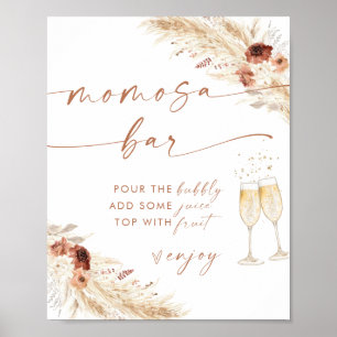 Boho Baby Shower Momosa Bar skylt Mimosa Bar sky