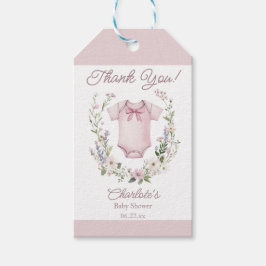 Boho Baby Shower Oh Baby Girl Girlang Presentkort Presentetikett