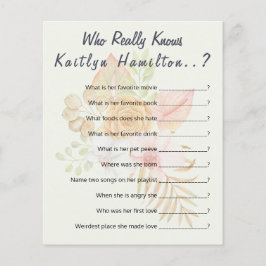 Boho Baby Shower Query Game New Mor Humor