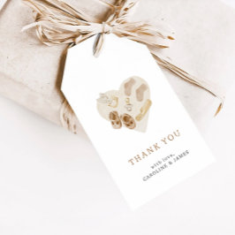 Boho Baby Shower Tack för inbjudan Presentetikett