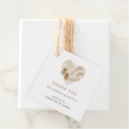 Boho Baby Shower Tack Gåvor Etiketter