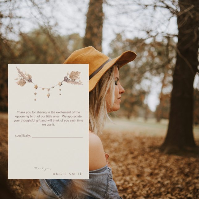 Boho Baby Shower - tackkort Tack Kort (Skapare uppladdad)