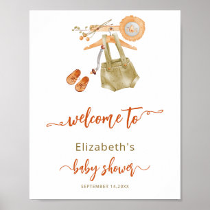 Boho Baby Shower Välkommen Poster