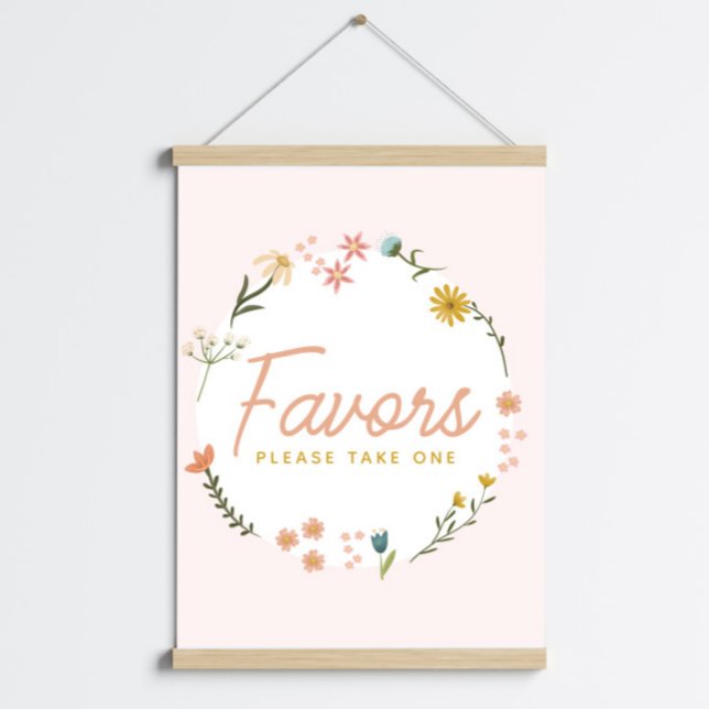 Boho Baby Shower Wildblomma Favor Poster (Skapare uppladdad)