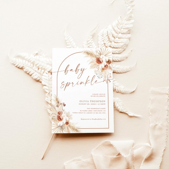 Boho Baby Sprinkle Girl Shower-inbjudan Inbjudningar (Skapare uppladdad)