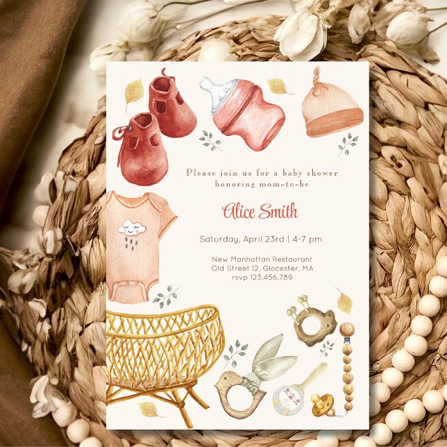 Boho baby tillbehör Babydusch Inbjudningar (Skapare uppladdad)
