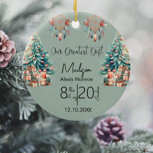Boho Baby under Första julafton Julgransprydnad Keramik