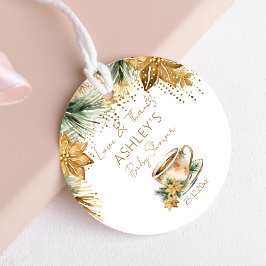 Boho-babyduschen-te party tack gåvor etiketter
