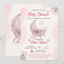 Boho Babyflicka Födelsedagsinbjudan Mall