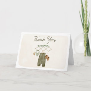 Boho Babykläder Baby Shower Tack Kort