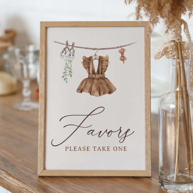 Boho babykläder flicka baby shower presenter skylt (Skapare uppladdad)