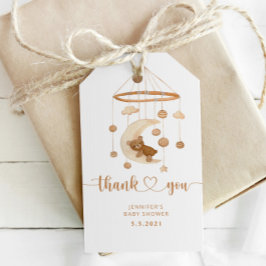 Boho babyseng mobil tacksamt tag presentetikett