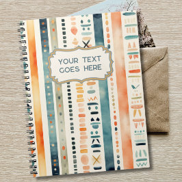 Boho Back to school Anpassningsbar Text Anteckningsbok