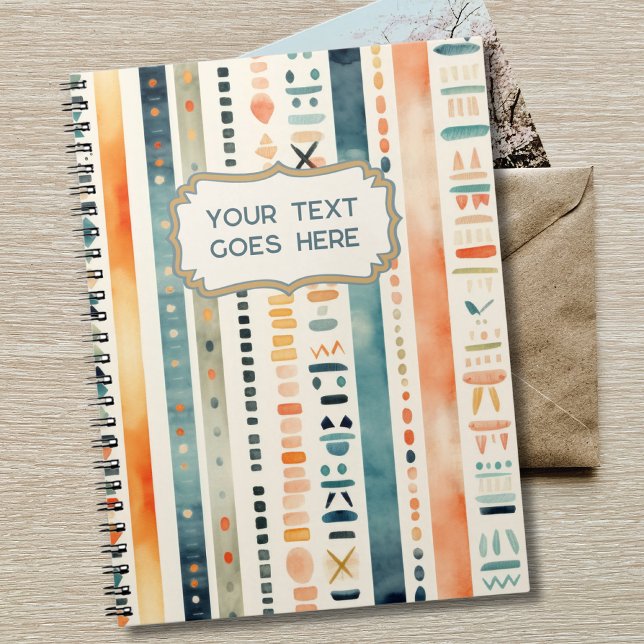 Boho Back to school Anpassningsbar Text Anteckningsbok (Skapare uppladdad)