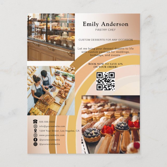 Boho Bakery Flyer | Boka din nästa mötestid (Framsidan)