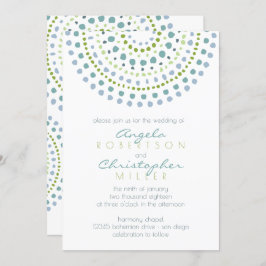 Boho Bali Grönt judar Bröllop Inbjudningar