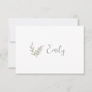 Boho Bamboo Botanical Löv Soft Elegant Greenery