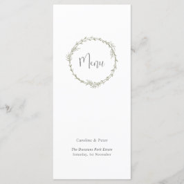 Boho Bamboo Botanical Löv Soft Elegant Greenery Meny