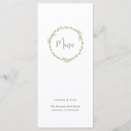 Boho Bamboo Botanical Löv Soft Elegant Greenery Meny