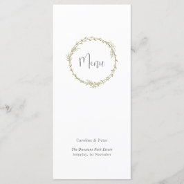 Boho Bamboo Botanical Löv Soft Elegant Greenery Meny