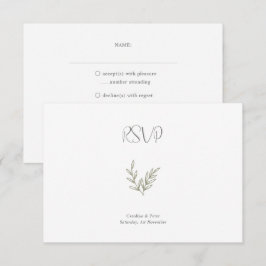 Boho Bamboo Botanical Löv Soft Elegant Greenery OSA Kort