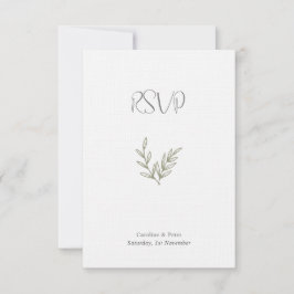 Boho Bamboo Botanical Löv Soft Elegant Greenery OSA Kort