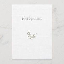 Boho Bamboo Botanical Löv Soft Elegant Greenery Tilläggskort