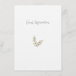 Boho Bamboo Botanisk Blad Mjuk Elegant Grönska Tilläggskort