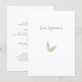 Boho Bamboo Botanisk Blad Mjuk Elegant Grönska Tilläggskort