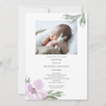 Boho Baptism-inbjudan Flickor - foto